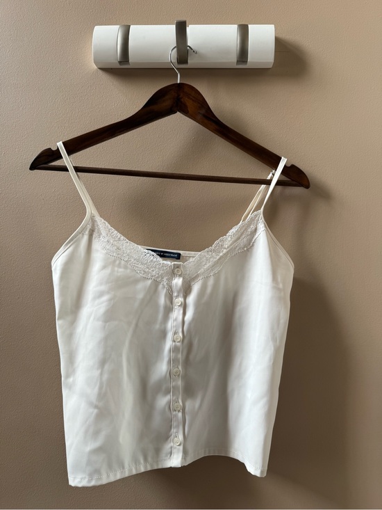 Brandy Melville Other - Brandy Melville White Lace-Trim Button Front Cami